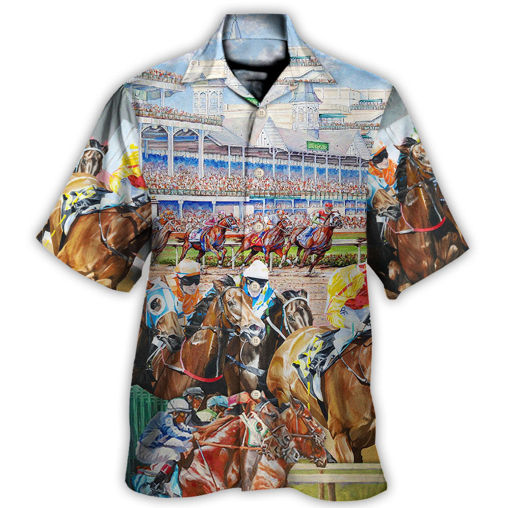 Horseback Riding Horse Because People Suck - Hawaiian Shirt