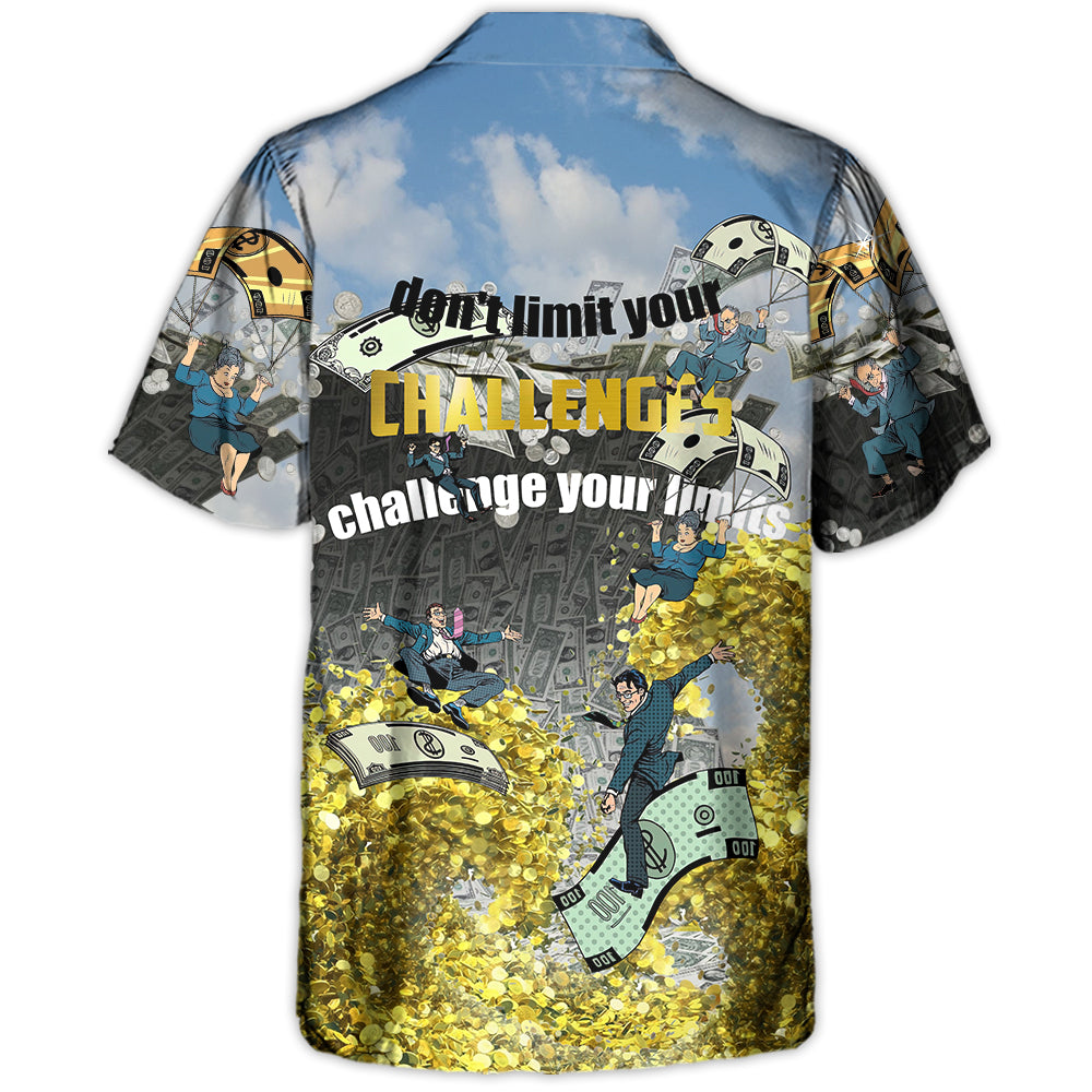 Parasailing Don't Limit Your Challenges Challenge Your Limit - Hawaiian Shirt