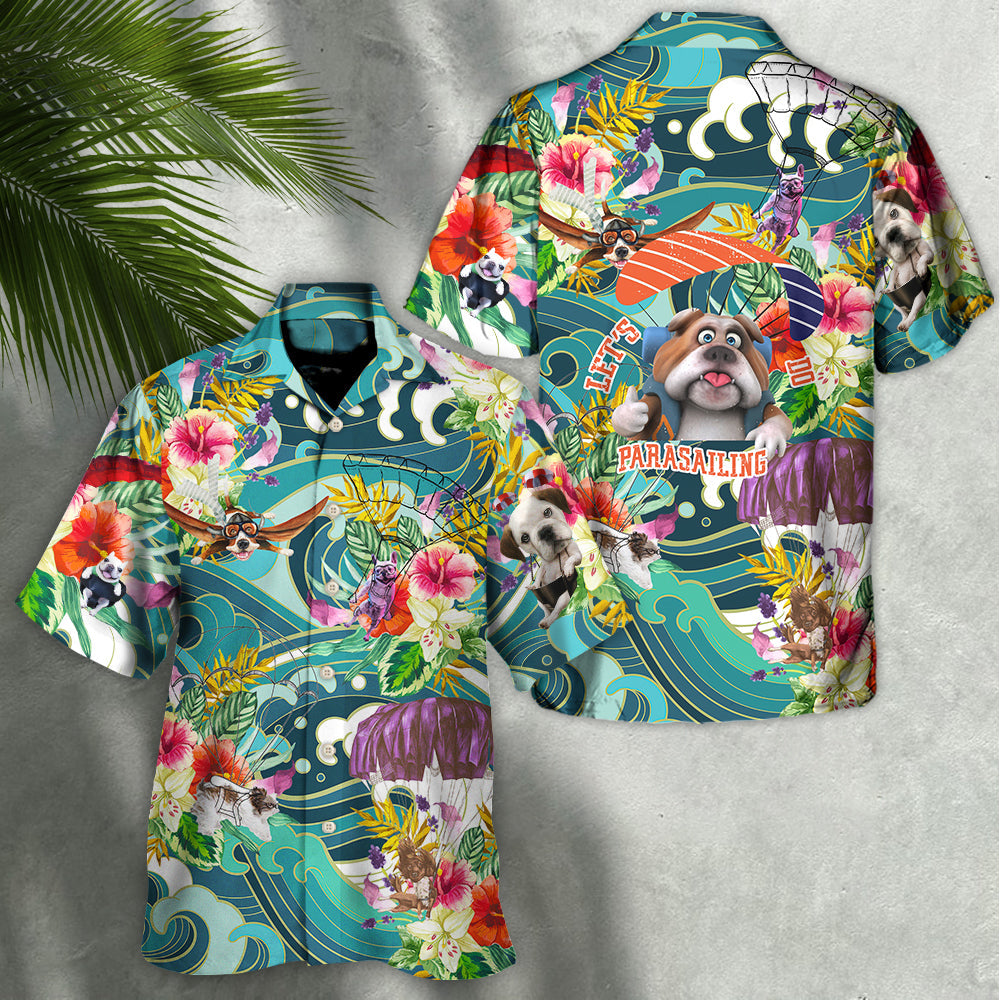 Parasailing Dog Let's Do Parasailing - Hawaiian Shirt