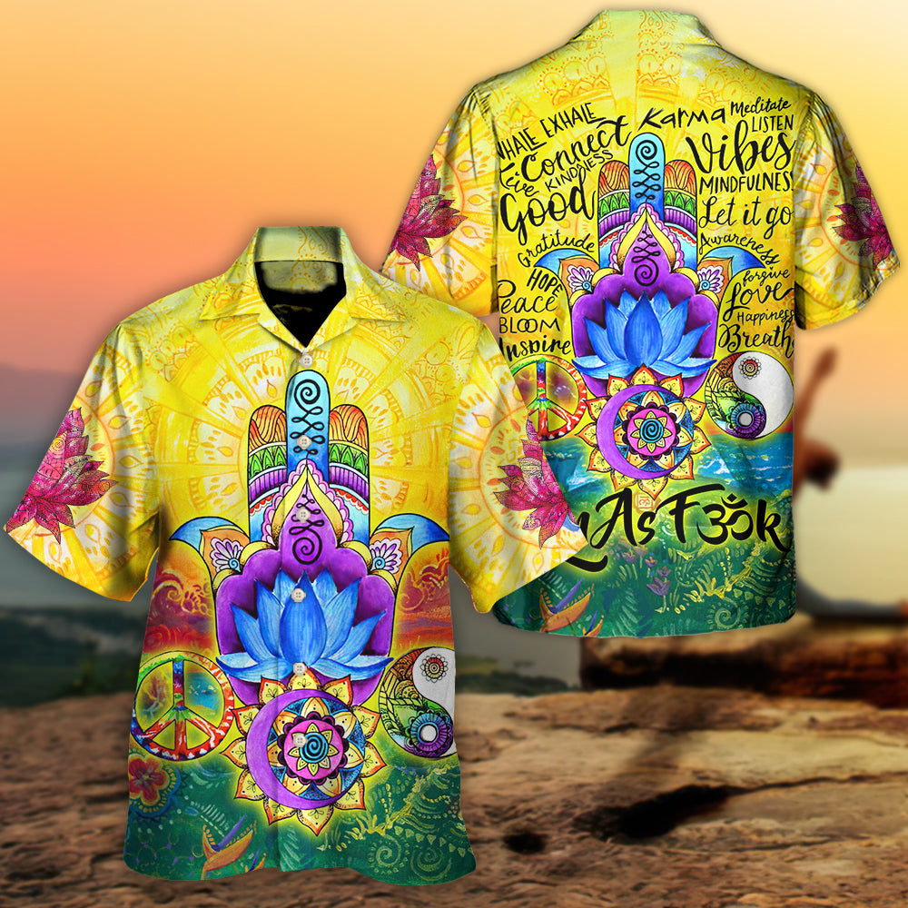 Yoga World Connect, Kindness, Gratitude, Hope, Peace, Inspire, Meditate, Let It Go - Hawaiian Shirt