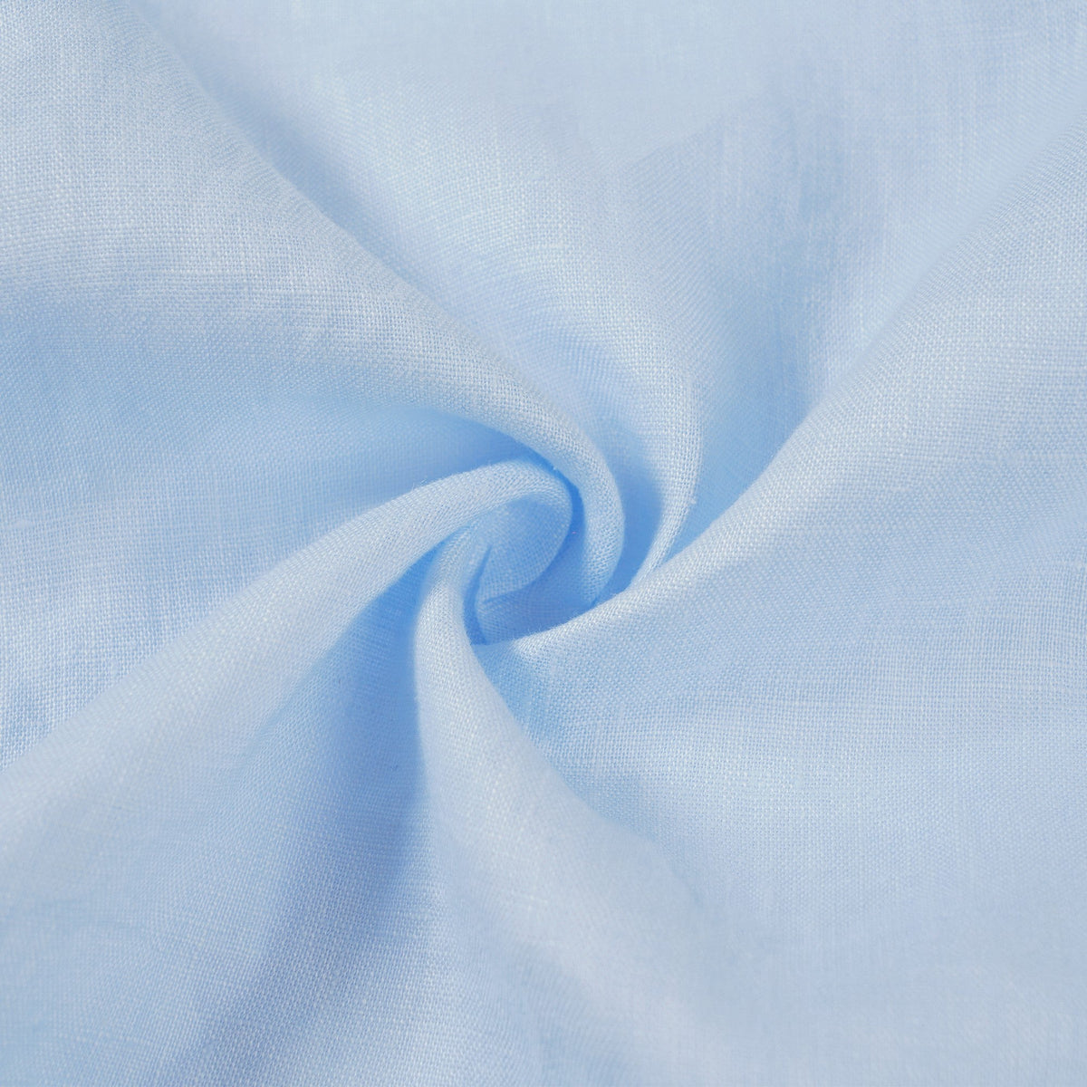 Men's Basic Shirt Short Sleeve Camp Collar 100% Linen Light Blue Solid Color