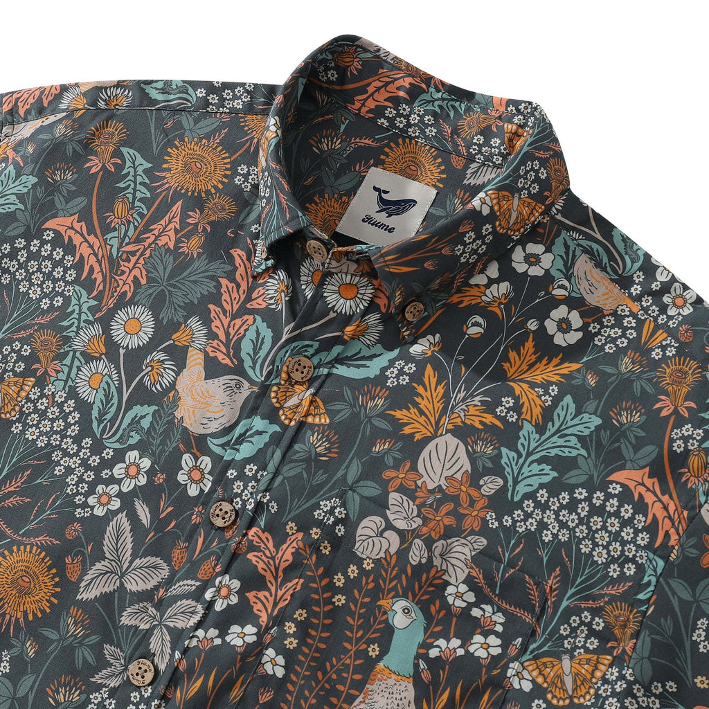 Hawaiian Shirt For Men Birds Shirt Button-down Shirt Short Sleeve 100% Cotton Shirt Nature's Symphony By Abigail Bryan