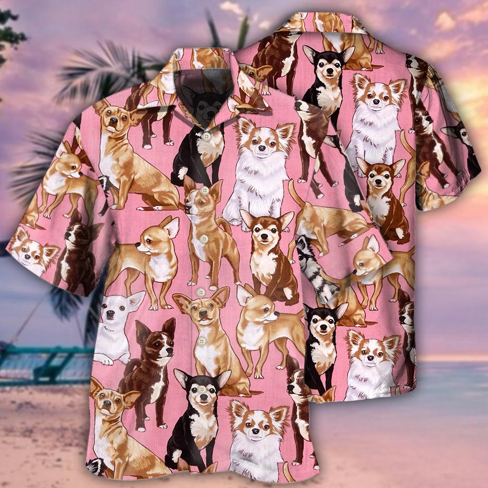 Chihuahua Dog Basic Pink - Hawaiian Shirt