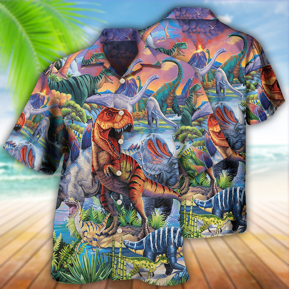 Dinosaur Big World Amazing - Hawaiian Shirt