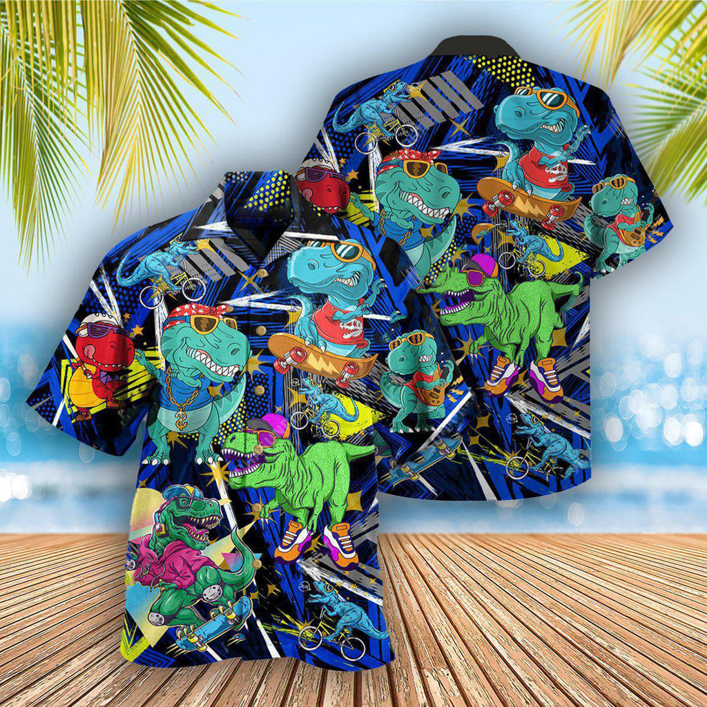 Dinosaur Let The World Hear You - Hawaiian Shirt