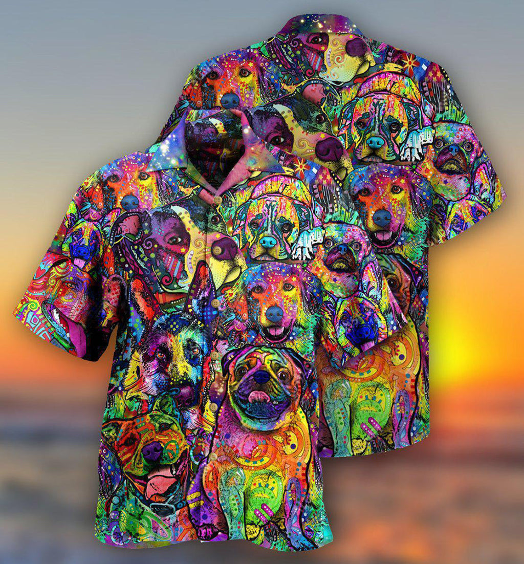 Dogs Be The Person Your Dog Thinks You Are Colorful Painting - Hawaiian Shirt