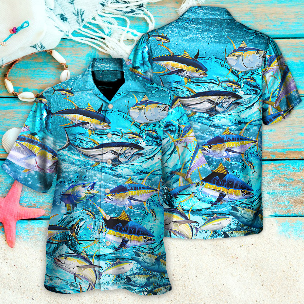Fishing Tuna Fish In The Blue Sea - Hawaiian Shirt