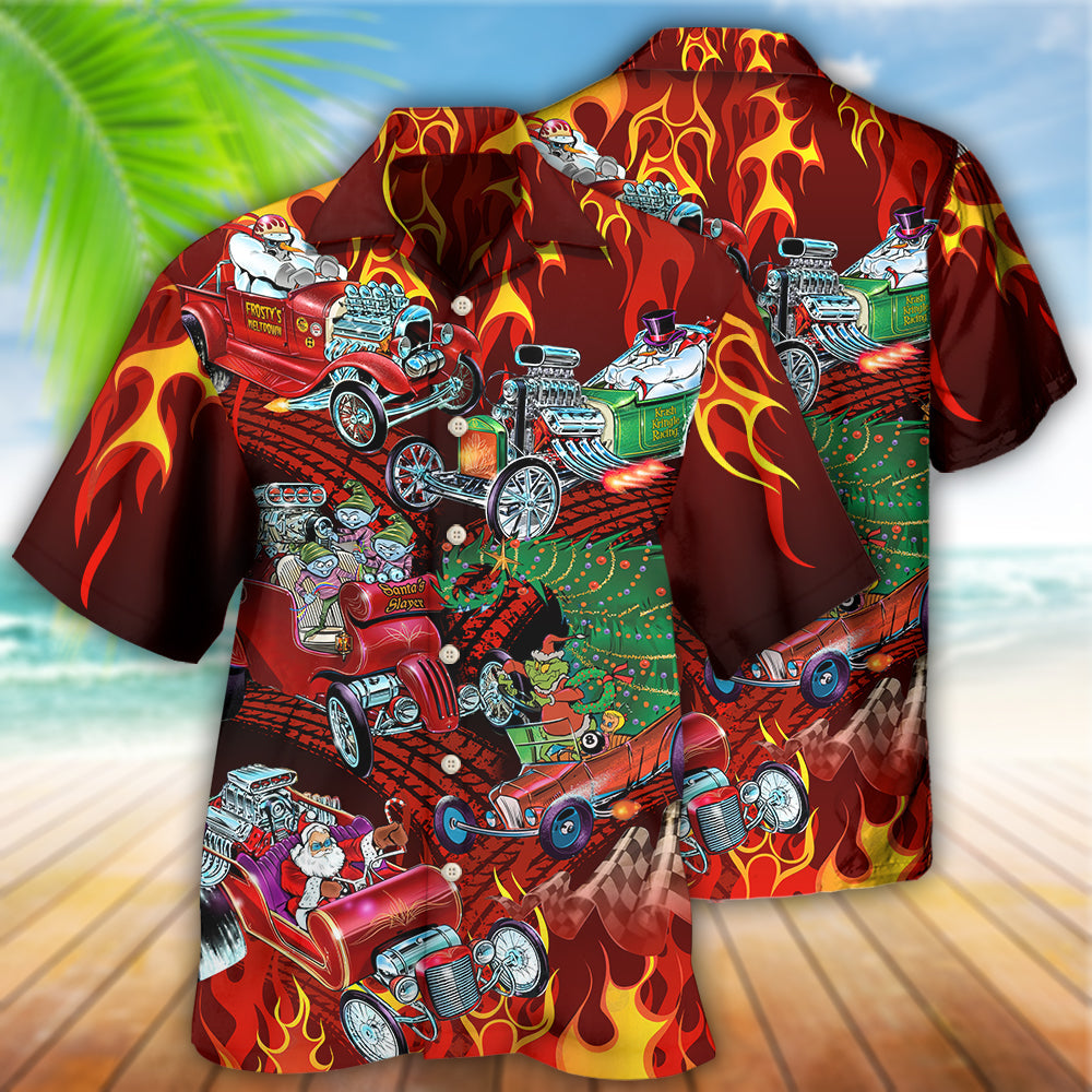 Hot Rod Merry Christmas Red Style - Hawaiian Shirt