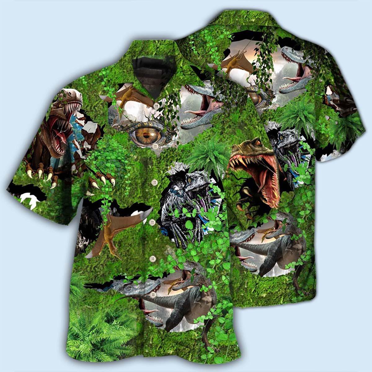 Dinosaur T-rex Just Wanna - Hawaiian Shirt