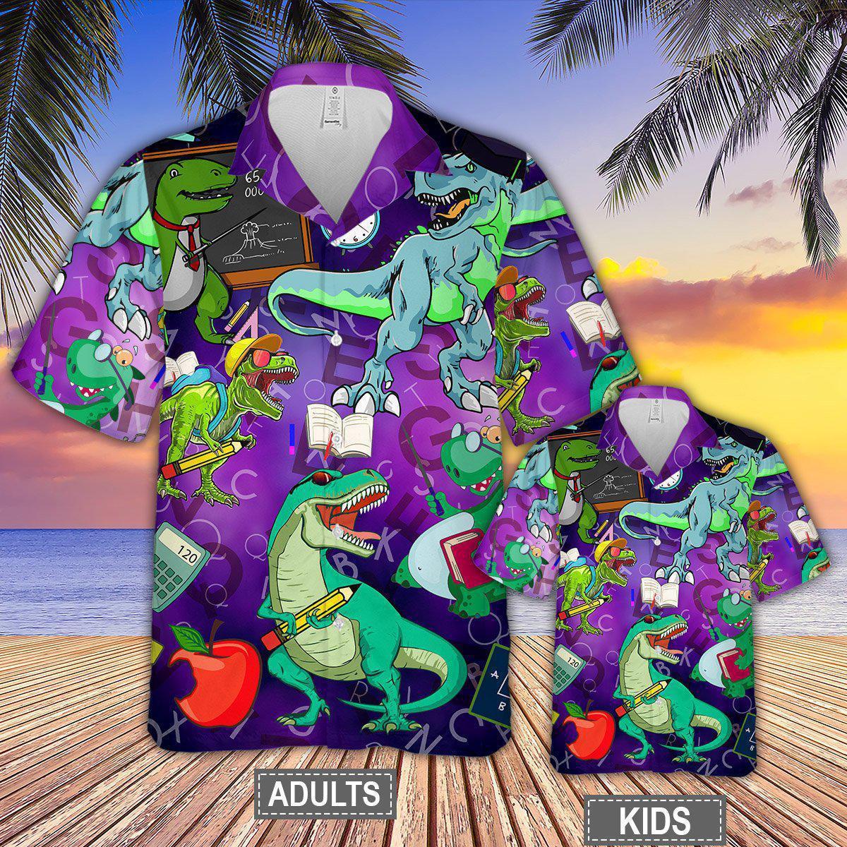 Dinosaur Funny Summer - Hawaiian Shirt