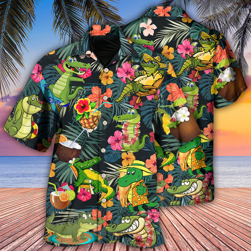 Alligator Animals Bite You Later Alligator Funny - Hawaiian Shirt